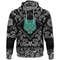 Great Dragon Head With Horns with Bandana Paisley Style Viking Hoodie For Men Women