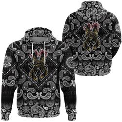 hati and skoll with bandana paisley style, viking hoodie for men women