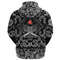 Helmet Of The And Two Swords Valknut with Bandana Paisley Style Viking Hoodie For Men Women