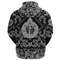 Shield Sword and Arrow Tattoo with Bandana Paisley Style Viking Hoodie For Men Women