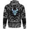 Ship Silhouette With White Skull with Bandana Paisley Style Viking Hoodie For Men Women