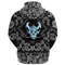 Ship Silhouette With White Skull with Bandana Paisley Style Viking Hoodie For Men Women