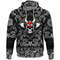 Skull Character with Bandana Paisley Style Viking Hoodie For Men Women