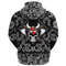 Skull Character with Bandana Paisley Style Viking Hoodie For Men Women