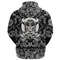 Skull Of Warrior With Crossed Axes with Bandana Paisley Style Viking Hoodie For Men Women