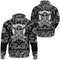 Skull Of Warrior With Crossed Axes with Bandana Paisley Style Viking Hoodie For Men Women