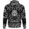 Skull Pierced By Sword with Bandana Paisley Style Viking Hoodie For Men Women