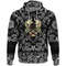 Skull With Horned Helmet with Bandana Paisley Style Viking Hoodie For Men Women