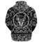 The And Dragon Biting Tail with Bandana Paisley Style Viking Hoodie For Men Women