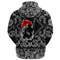 The Harsh God Odin Against The Background Of Red Sun with Bandana Paisley Style Viking Hoodie For M