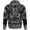 Three Wolves Fantasy Ornament Black And White with Bandana Paisley Style Viking Hoodie For Men Wome