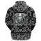 Vikings Head In Horned Helmet with Bandana Paisley Style Viking Hoodie For Men Women