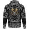 Vintage Retro Badass Skull Warrior with Bandana Paisley Style Viking Hoodie For Men Women