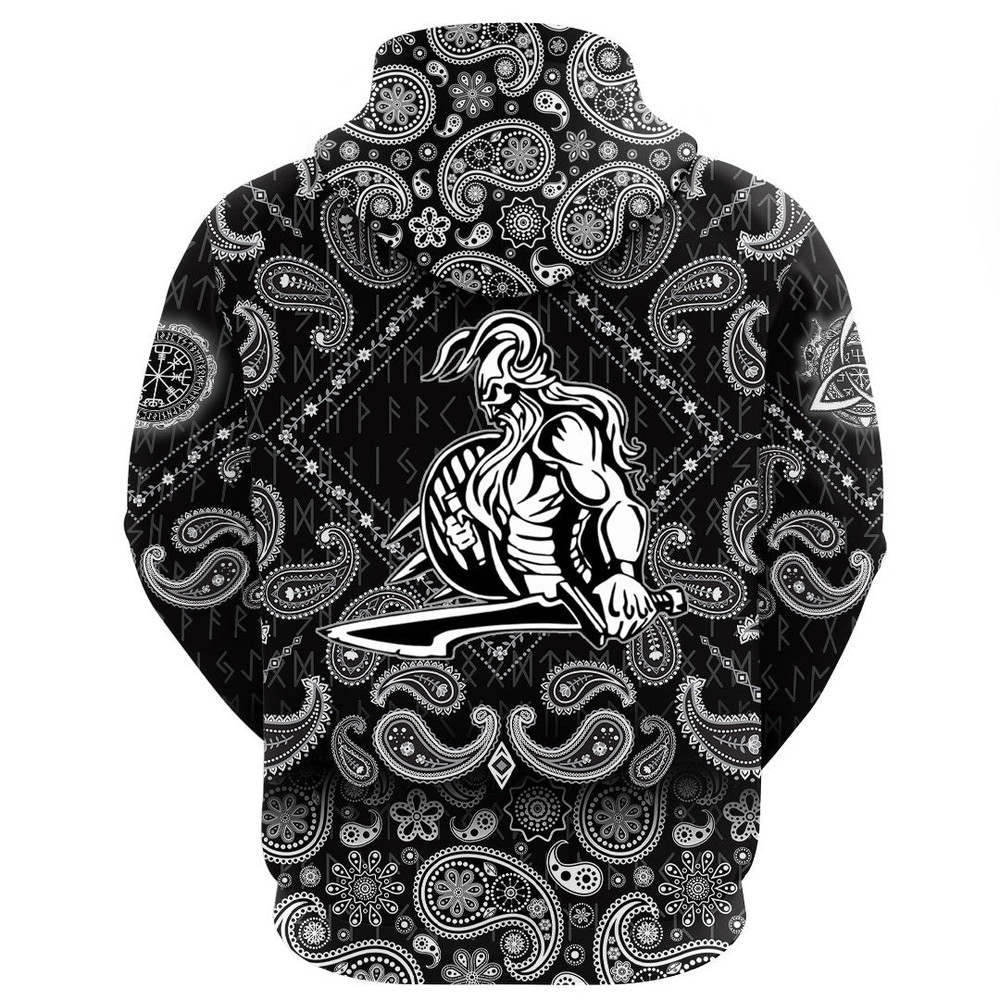 Warrior Battle Car Truck Window Sticker Icon with Bandana Paisley Style Viking Hoodie For Men Women