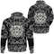 Warriors Head Monochrome Color with Bandana Paisley Style Viking Hoodie For Men Women
