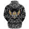 Winged Helmet With Scandinavian Pattern with Bandana Paisley Style Viking Hoodie For Men Women