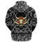 Yak Skull And Equipment with Bandana Paisley Style Viking Hoodie For Men Women
