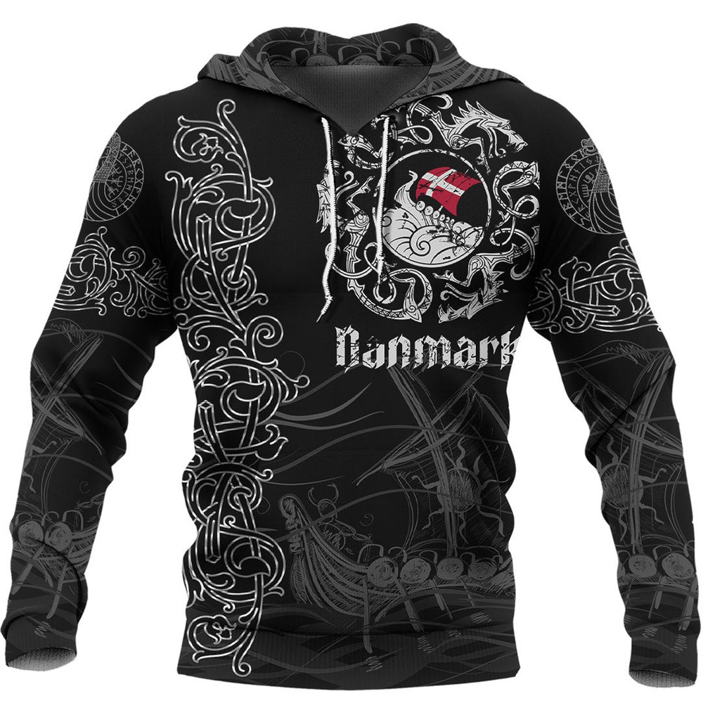 Viking Drakkar Denmark Warship Hoodie Viking Hoodie For Men Women