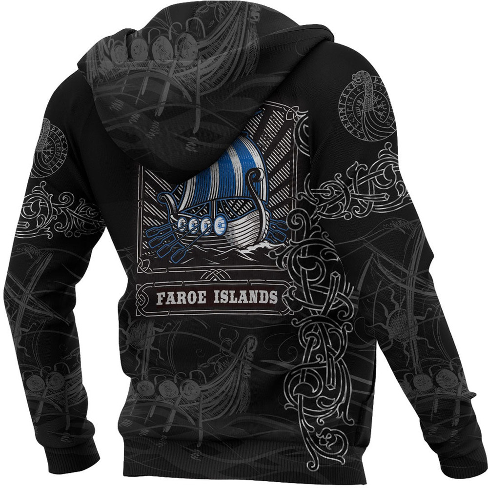 Viking Drakkar Faroe Islands Warship Hoodie Viking Hoodie For Men Women
