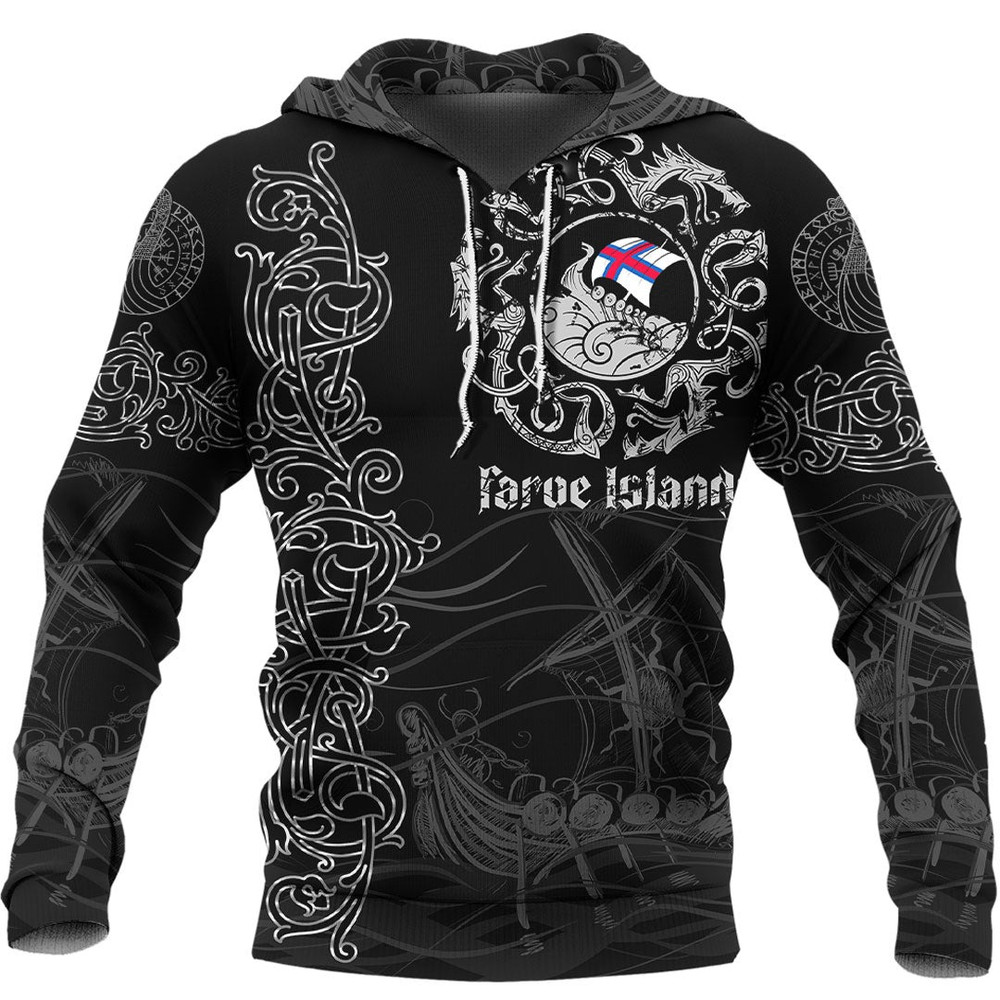 Viking Drakkar Faroe Islands Warship Hoodie Viking Hoodie For Men Women