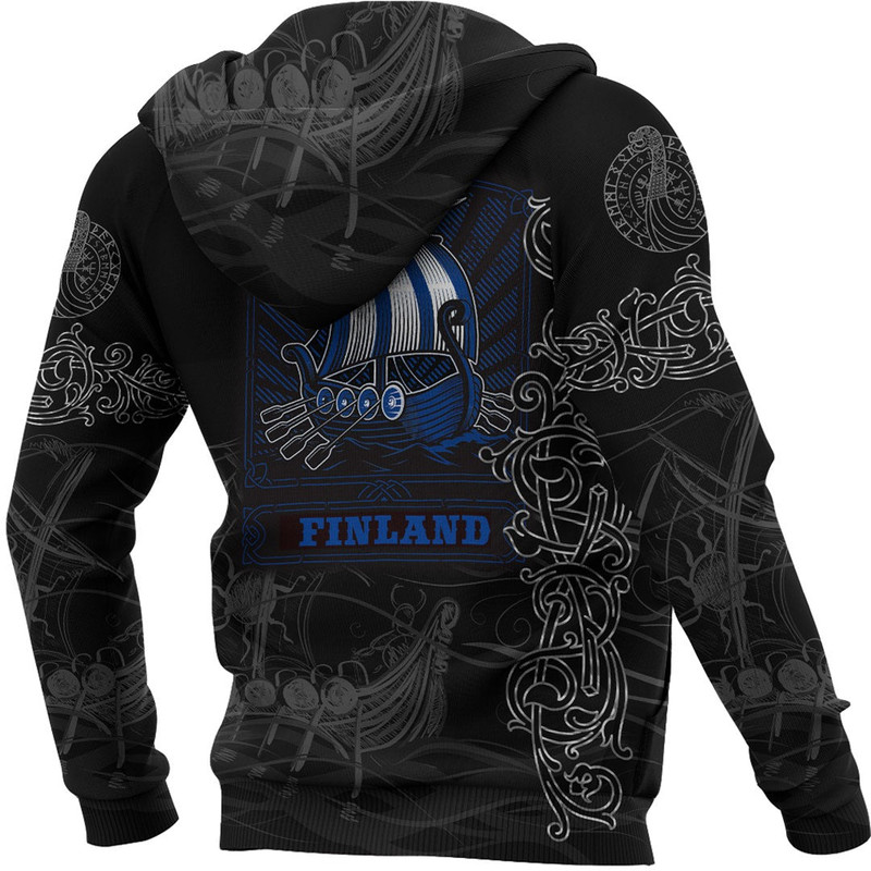 Viking Drakkar Finland Warship Hoodie Viking Hoodie For Men Women