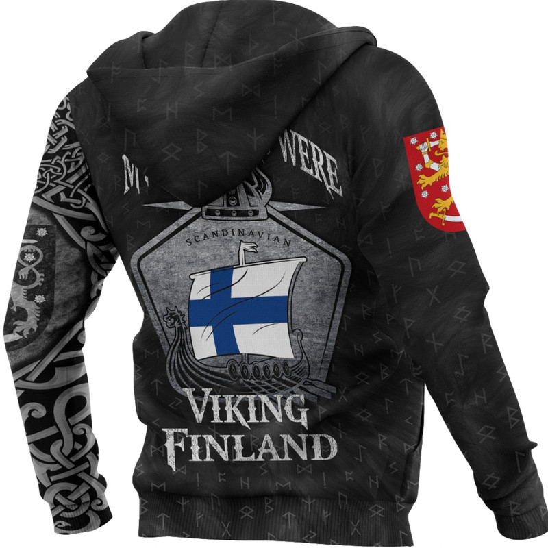 Viking Finland Drakkar Zip Hoodie Viking Hoodie For Men Women