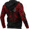 Viking Odin Helm Of Awe Red Zip Hoodie Viking Hoodie For Men Women