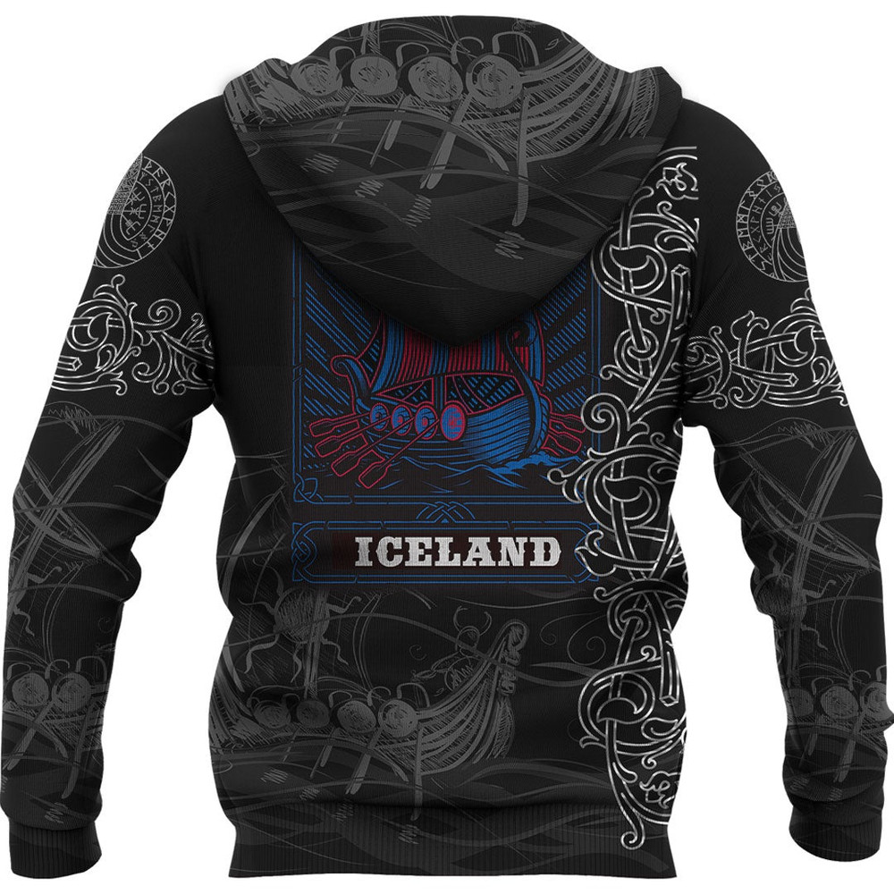 Viking Drakkar Iceland Warship Hoodie Viking Hoodie For Men Women
