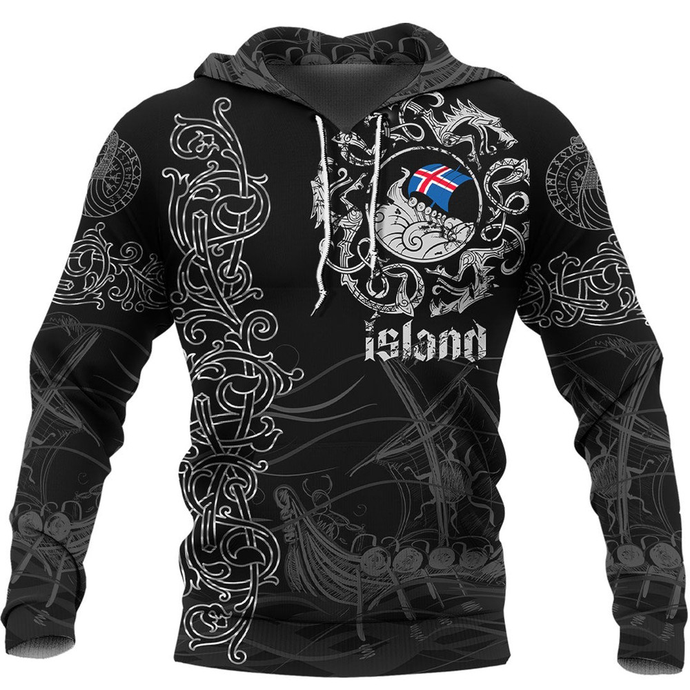 Viking Drakkar Iceland Warship Hoodie Viking Hoodie For Men Women
