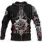 Berserker Blood and Vegvisir Zip Hoodie Viking Hoodie For Men Women