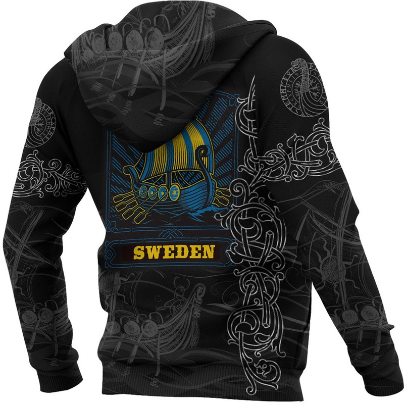 Viking Drakkar Sweden Warship Hoodie Viking Hoodie For Men Women