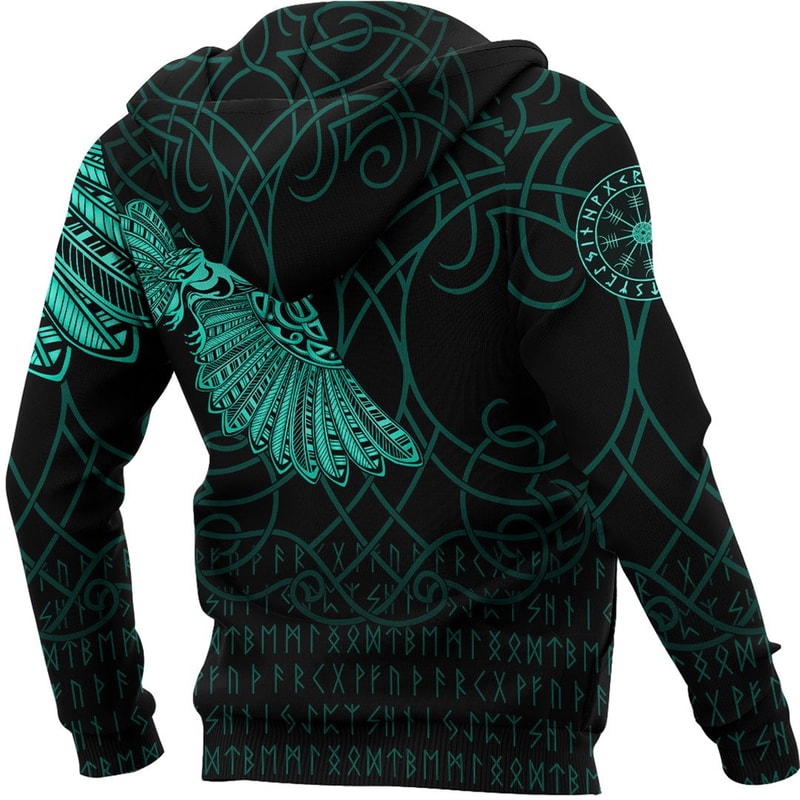 Cyan Version Hoodie Viking Hoodie For Men Women