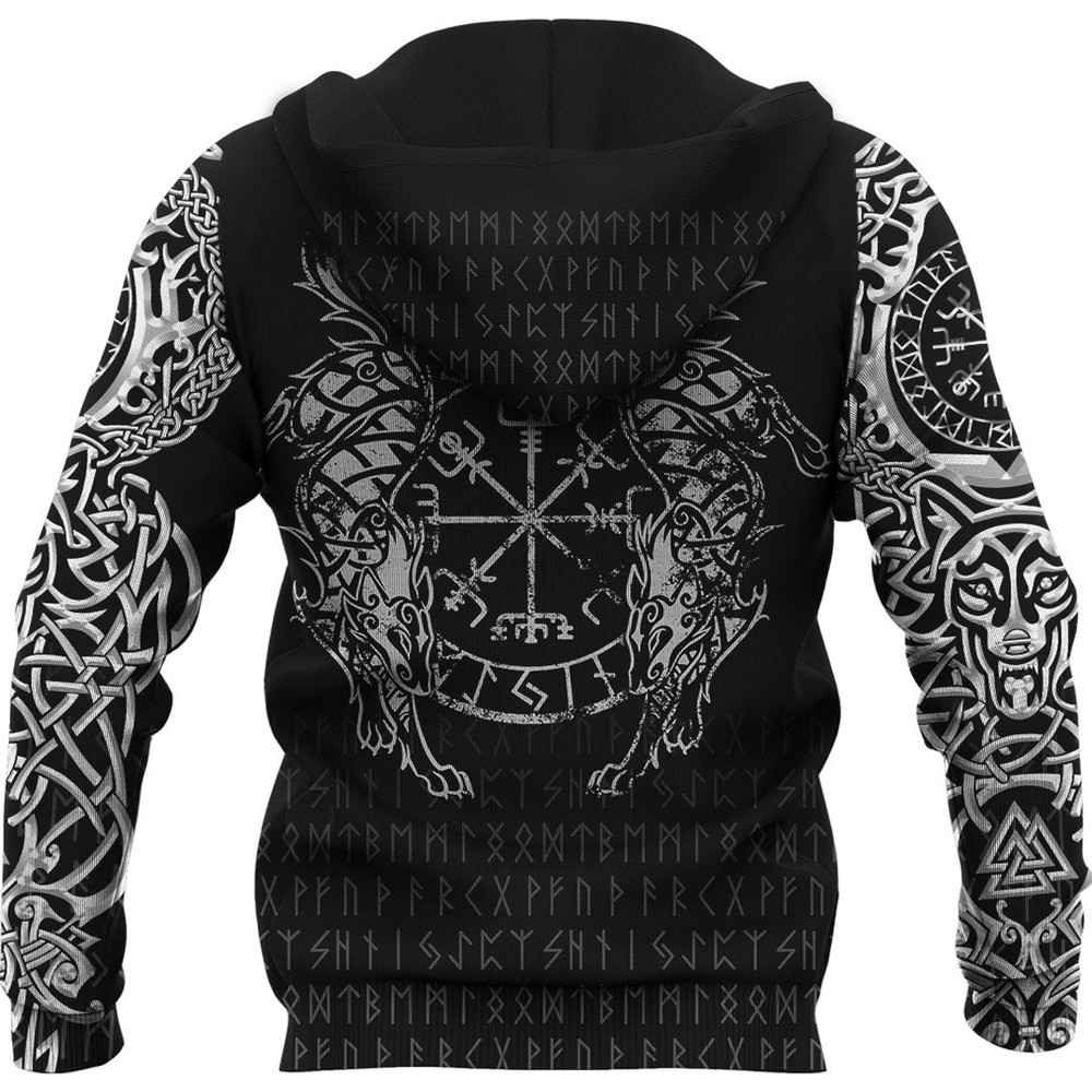 Viking Compass Vegvisir Tattoo Hoodie Viking Hoodie For Men Women