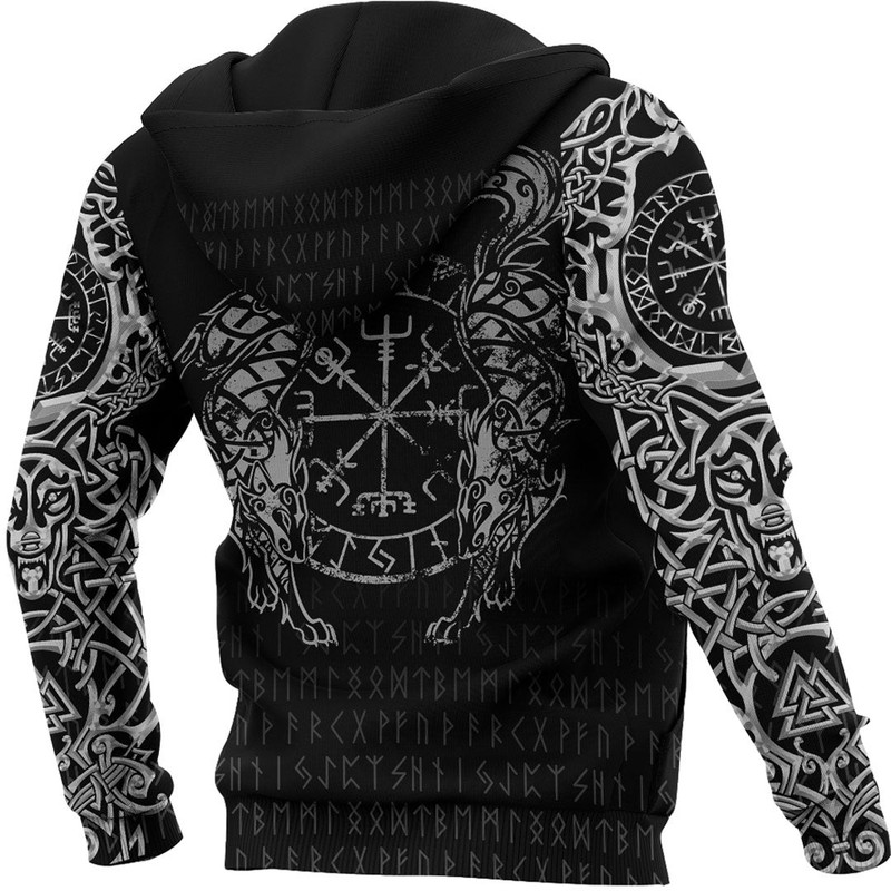 Viking Compass Vegvisir Tattoo Hoodie Viking Hoodie For Men Women