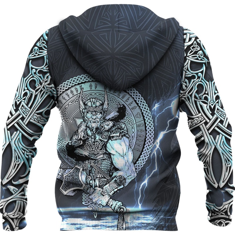Viking Thor Norse God of Thunder Hoodie Viking Hoodie For Men Women