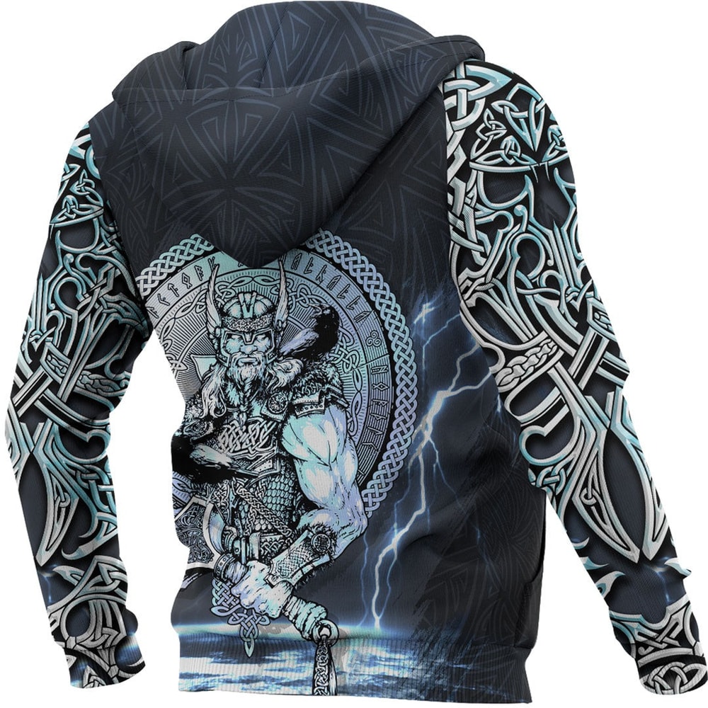 Viking Thor Norse God of Thunder Hoodie Viking Hoodie For Men Women