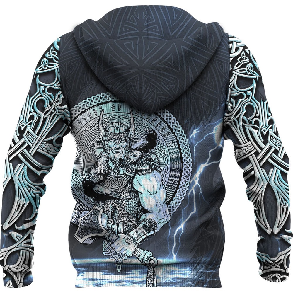 Viking Thor Norse God of Thunder Hoodie Viking Hoodie For Men Women