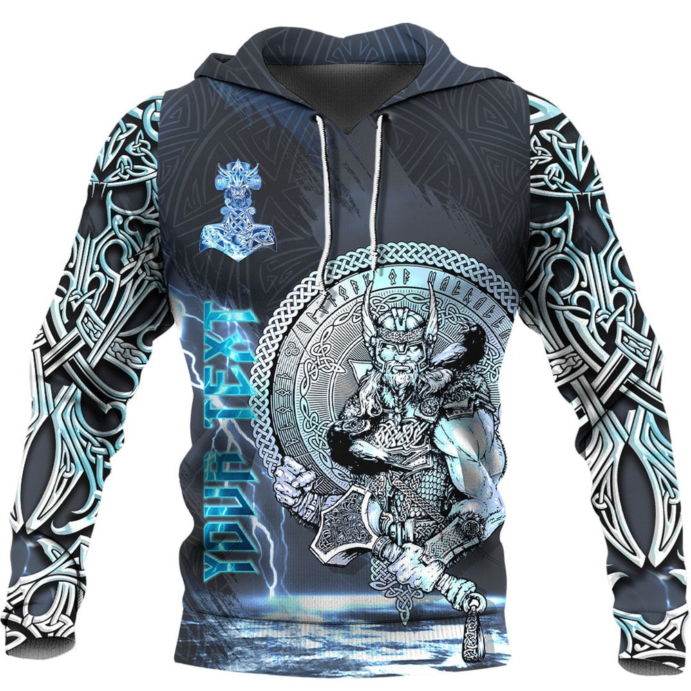 Viking Thor Norse God of Thunder Hoodie Viking Hoodie For Men Women