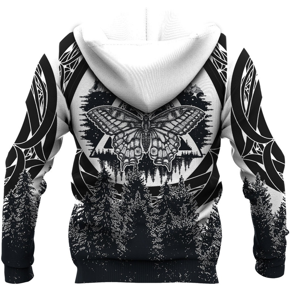 Butterfly Style Celtic Of Pine Forest Hoodie Viking Hoodie For Men Women