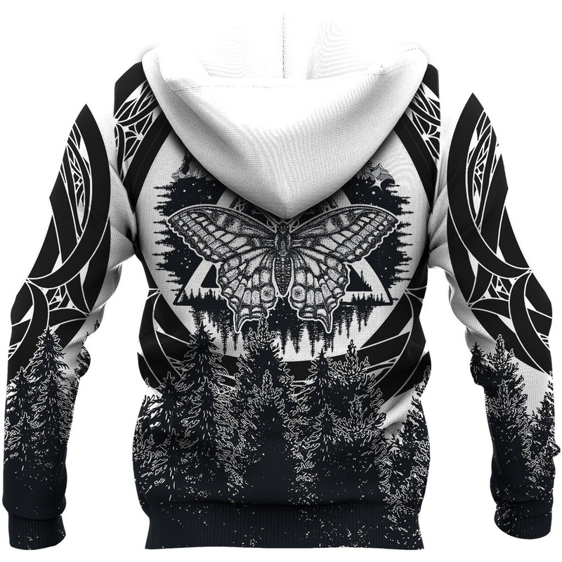 Butterfly Style Celtic Of Pine Forest Zip Hoodie Viking Hoodie For Men Women