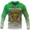 Wales Viking Dragon Style Green and White Hoodie Viking Hoodie For Men Women