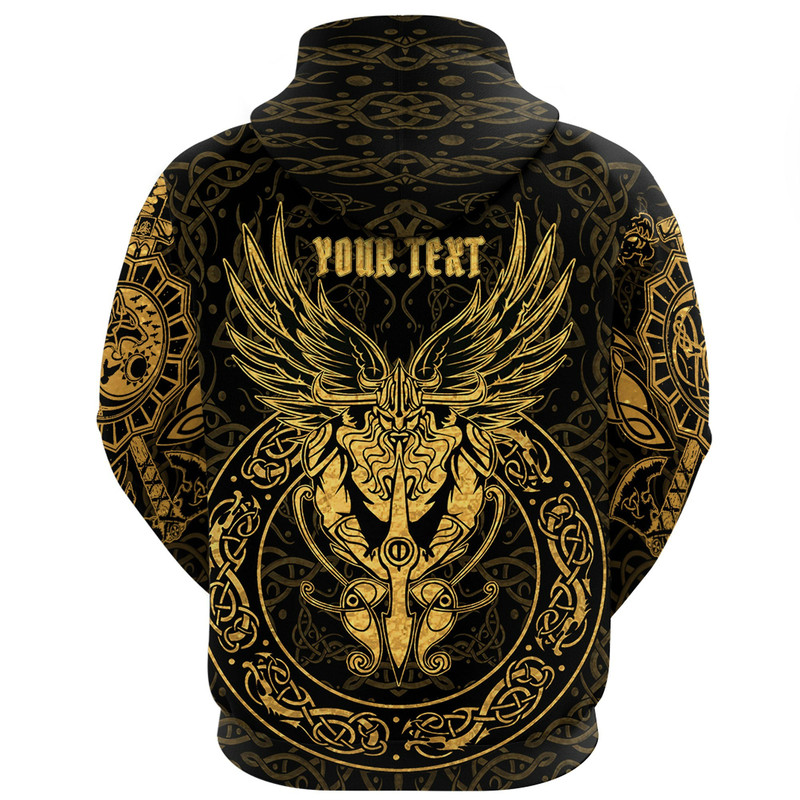 Viking Warrior Gold Version Hoodie Viking Hoodie For Men Women