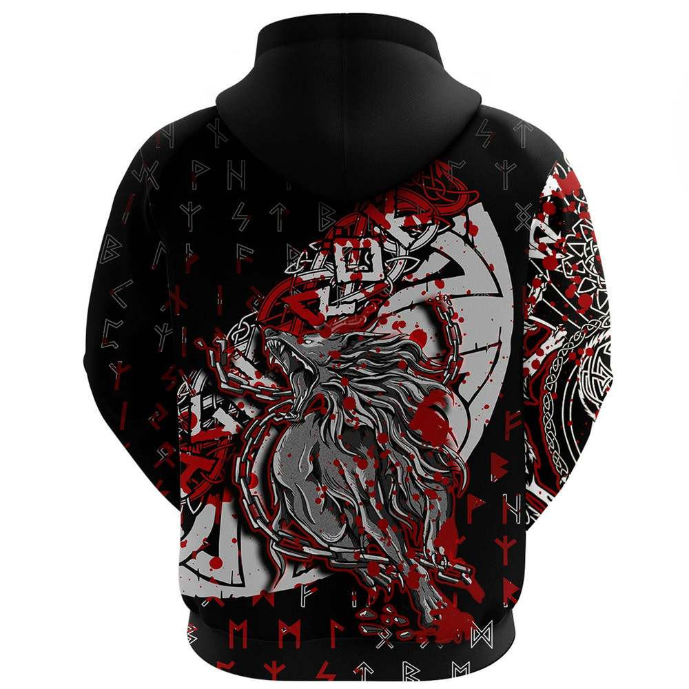 Fenrir Blood Hoodie Viking Hoodie For Men Women