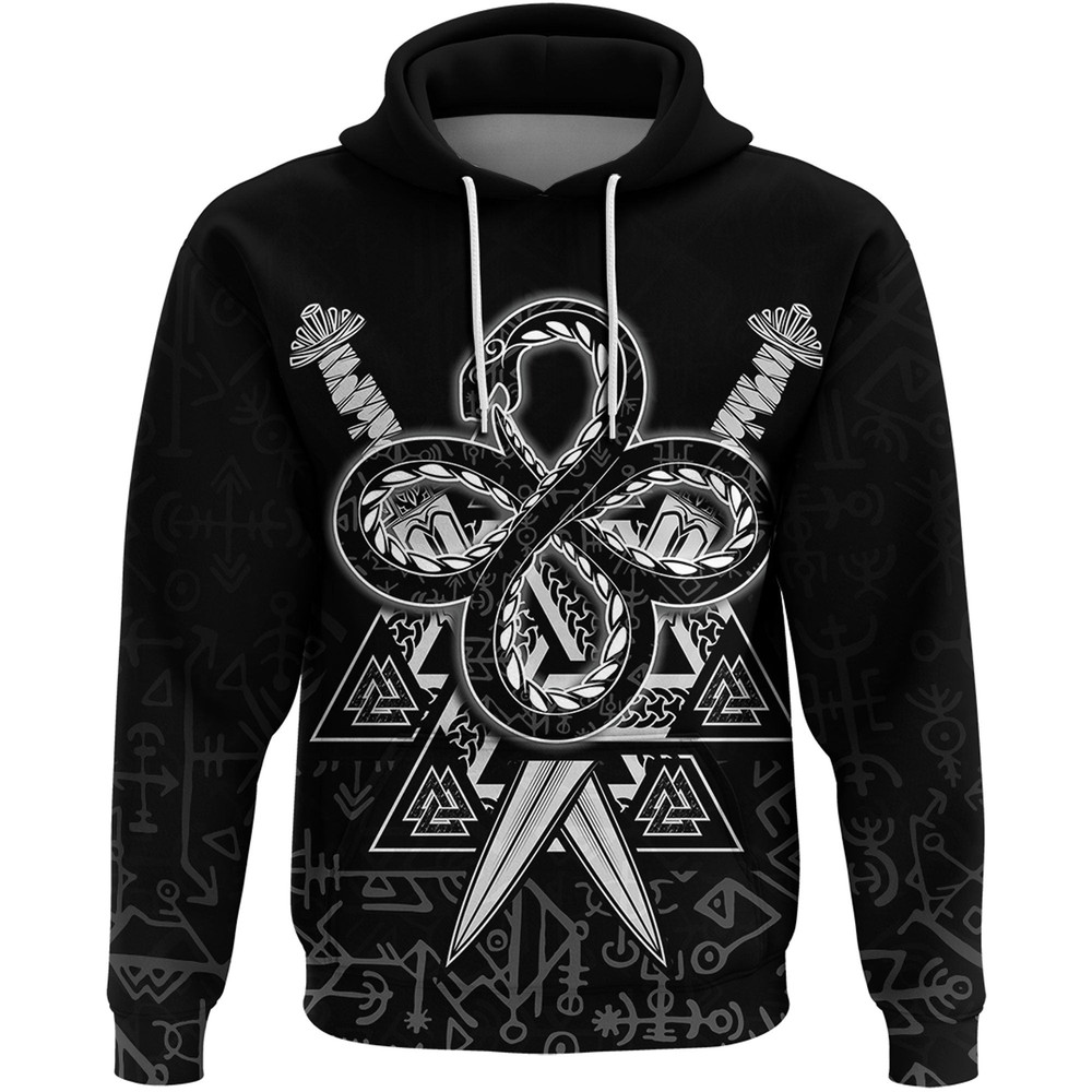 Jormungandr and Valknut Hoodie Viking Hoodie For Men Women