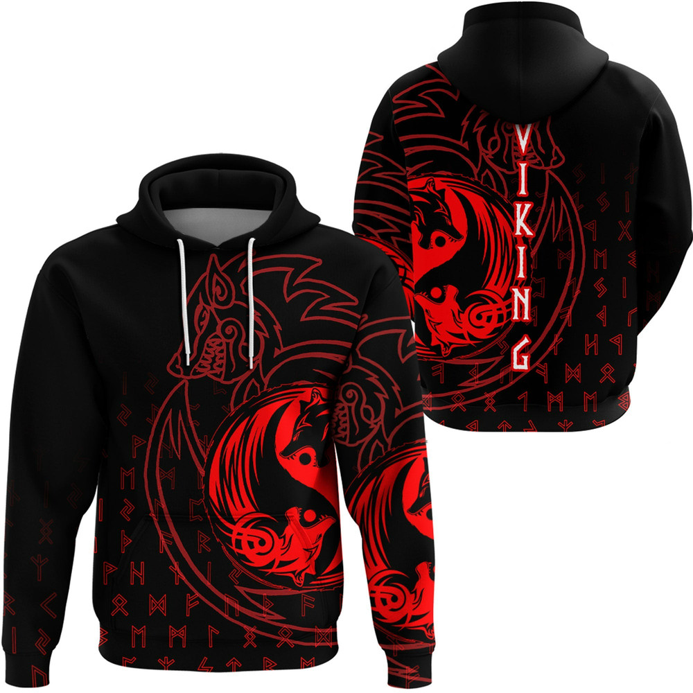 Wolf Reds Hoodie Viking Hoodie For Men Women
