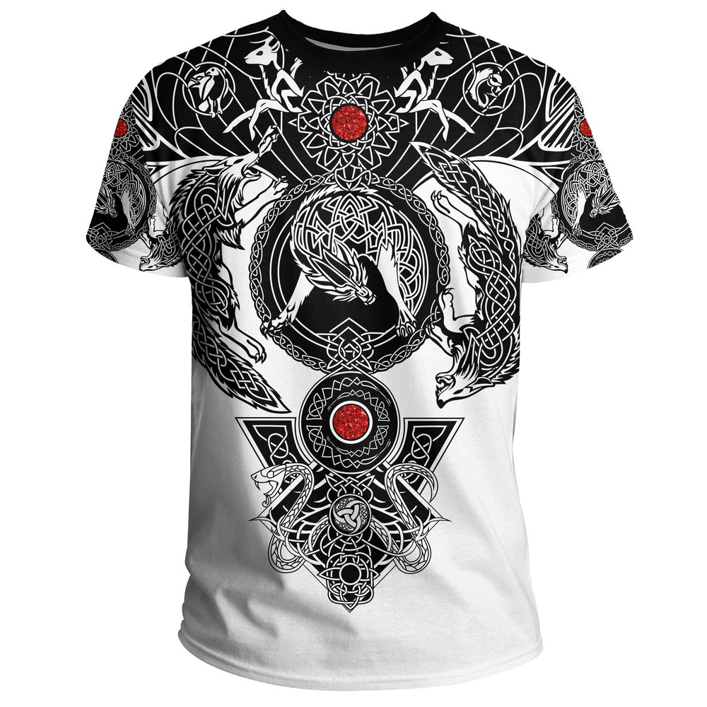 Tattoo All Over Print Viking T Shirt For Men Women