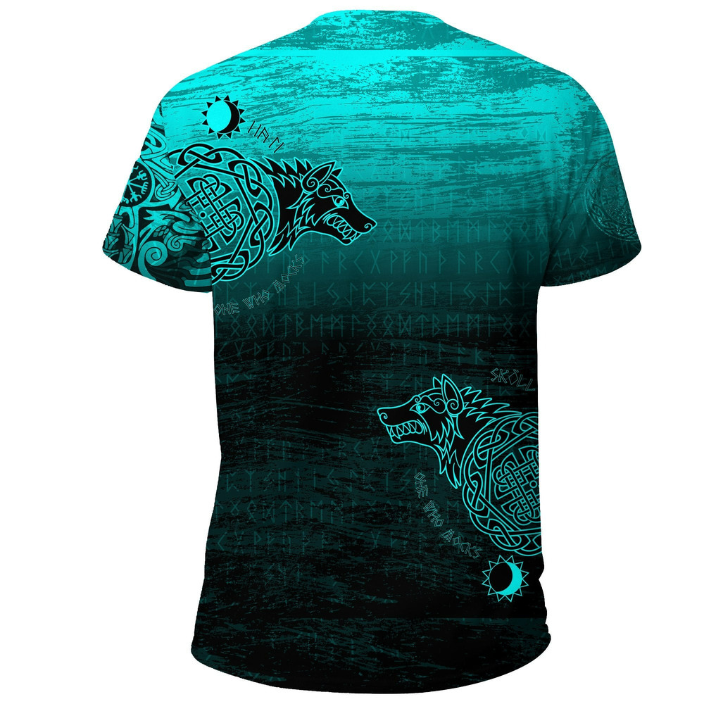 Skoll And Hati Viking T Shirt For Men Women 01