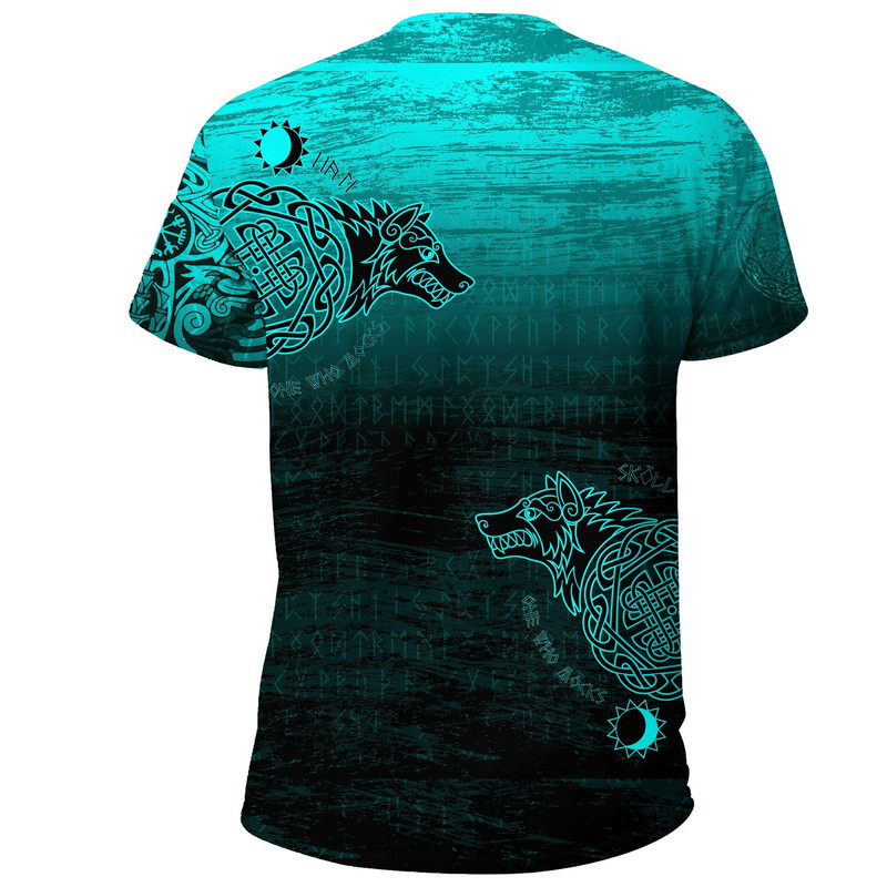 Skoll And Hati Viking T Shirt For Men Women 01