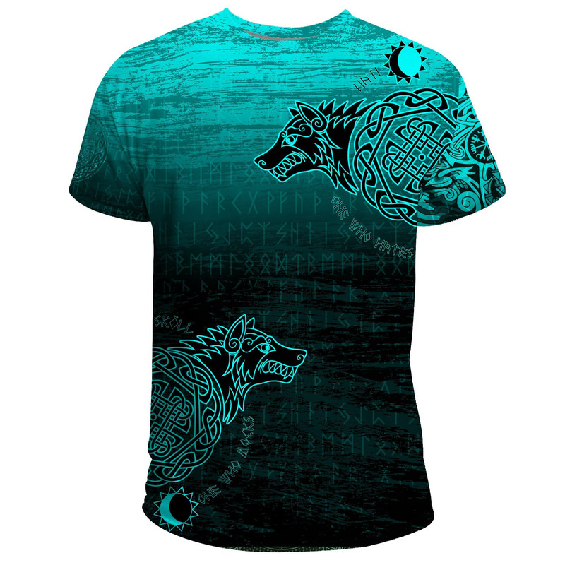 Skoll And Hati Viking T Shirt For Men Women 01