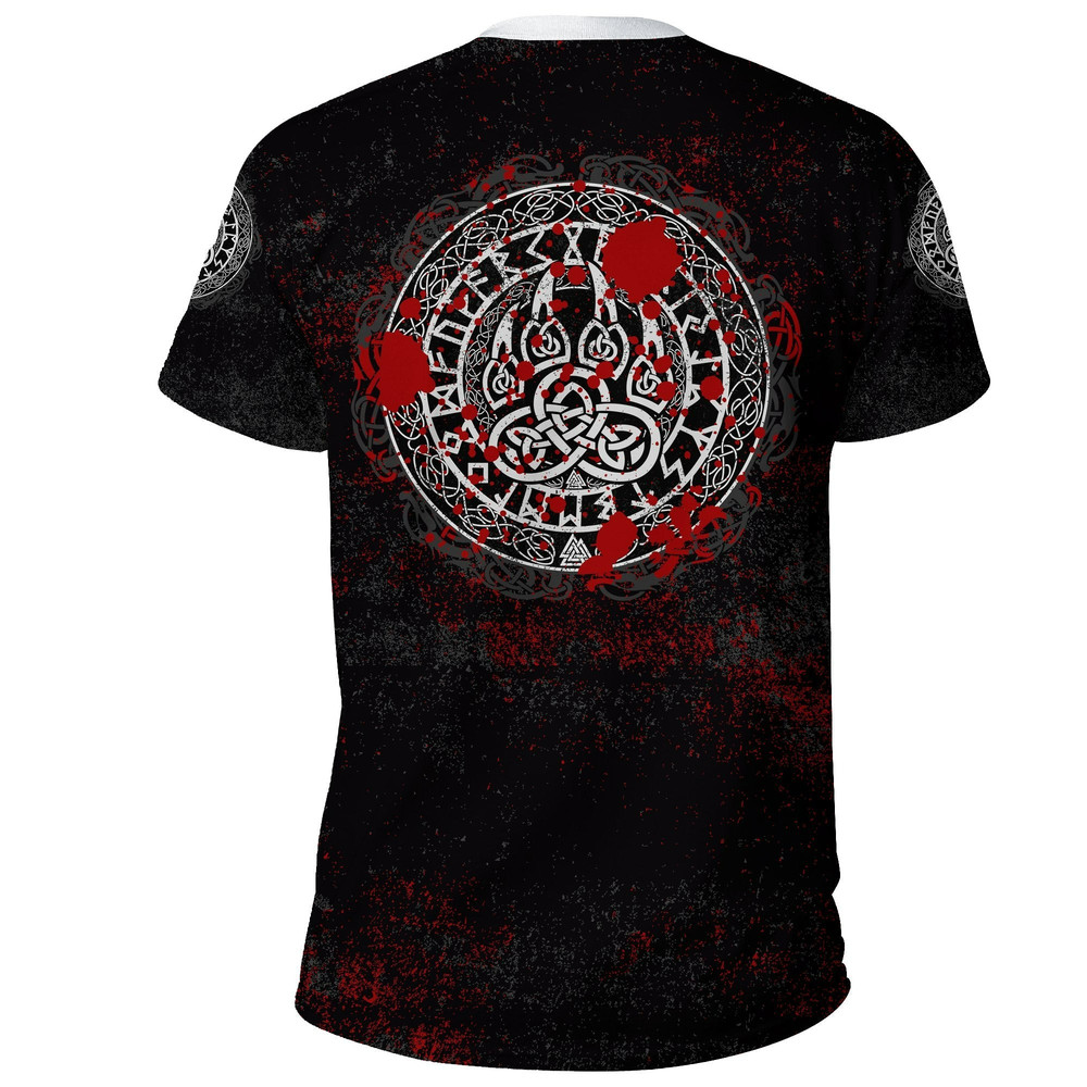 Viking Bear Claws Blood Tattoo Viking T Shirt For Men Women